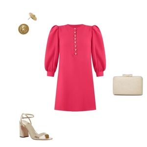 Tuckernuck Pomander Place Cerise Pink Samantha Mini Dress